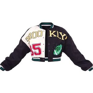 PLT Cropped Bomber Jacket